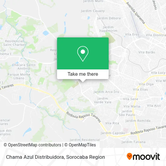 Chama Azul Distribuidora map