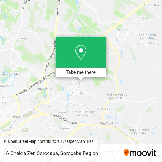A Chakra Zen Sorocaba map