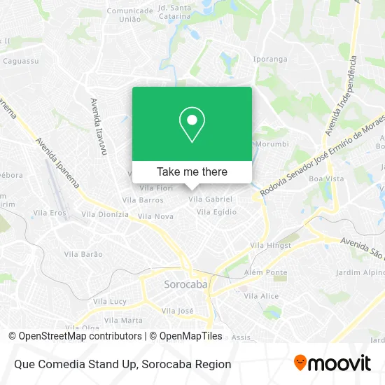 Que Comedia Stand Up map