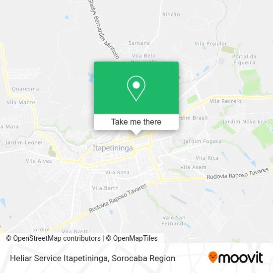 Heliar Service Itapetininga map