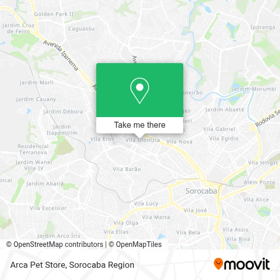 Arca Pet Store map