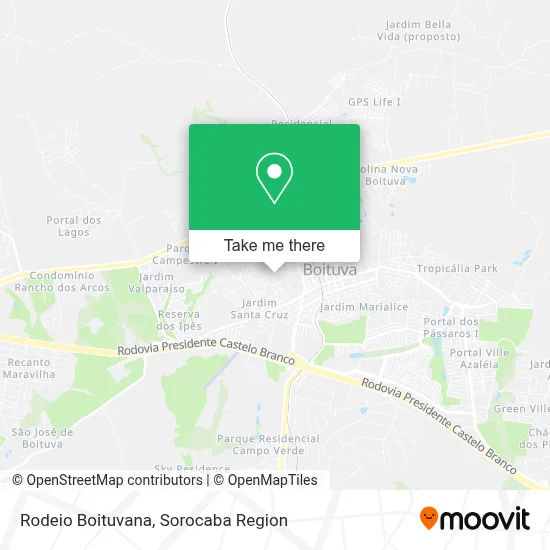 Rodeio Boituvana map