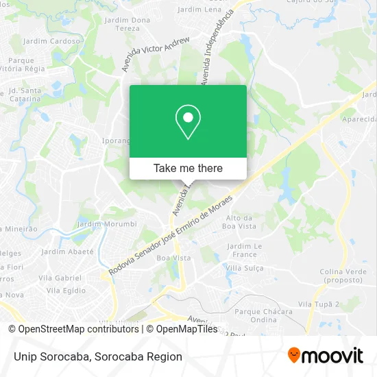 Unip Sorocaba map