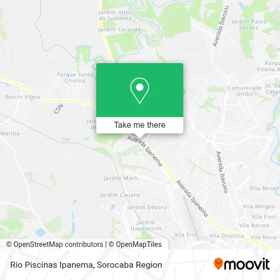 Rio Piscinas Ipanema map