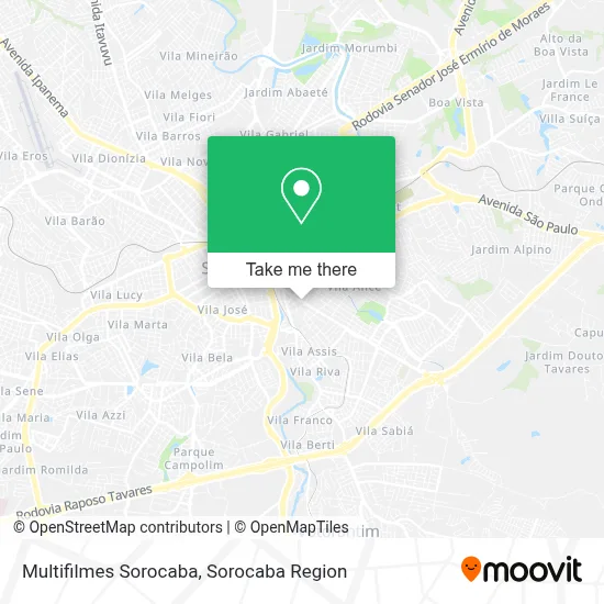 Multifilmes Sorocaba map