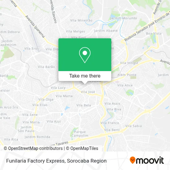 Funilaria Factory Express map