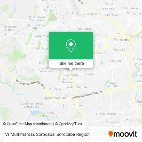 Vr Multimarcas Sorocaba map