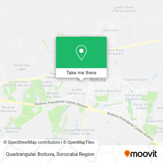Quadrangular Boituva map
