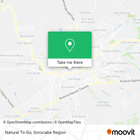 Natural To Go map