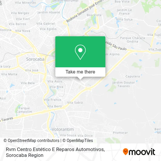 Rvm Centro Estético E Reparos Automotivos map