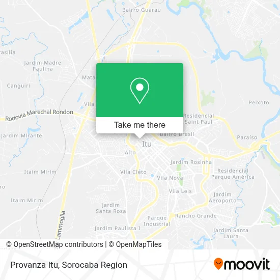 Provanza Itu map