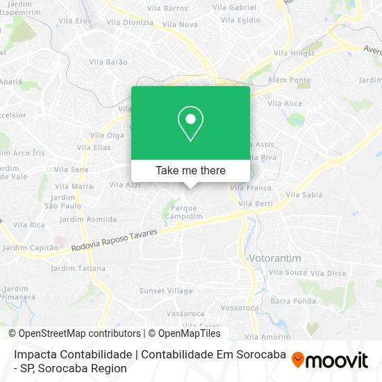 Impacta Contabilidade | Contabilidade Em Sorocaba - SP map