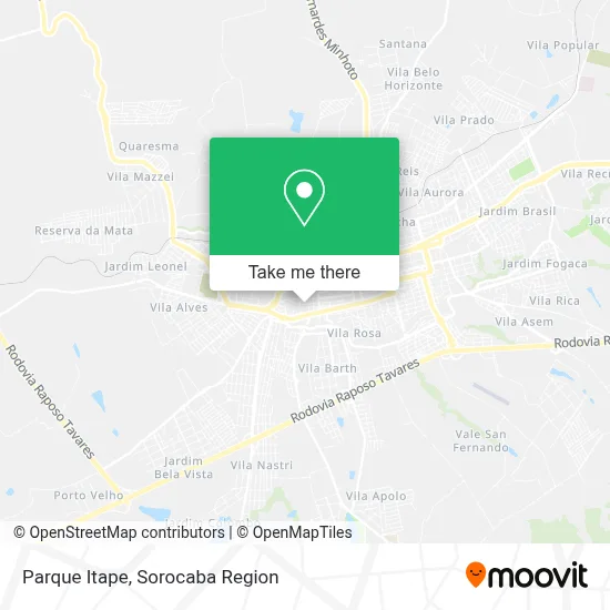 Parque Itape map