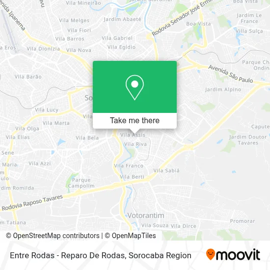 Entre Rodas - Reparo De Rodas map