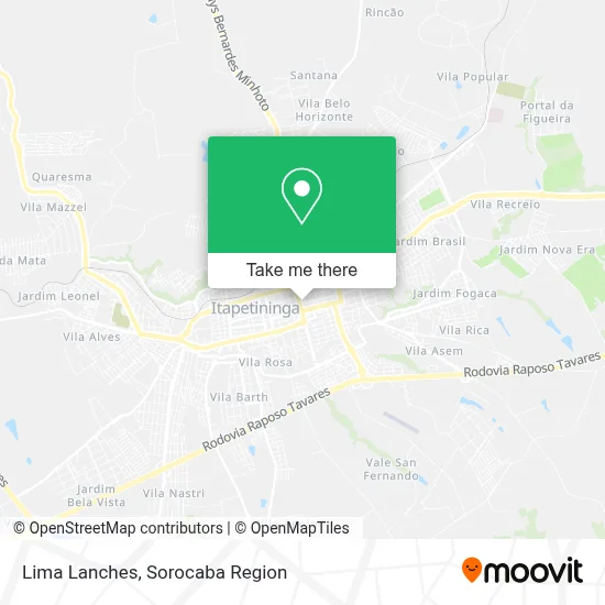 Lima Lanches map