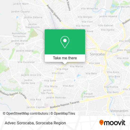 Advec Sorocaba map