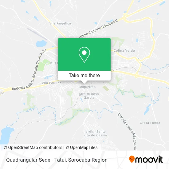 Quadrangular Sede - Tatui map