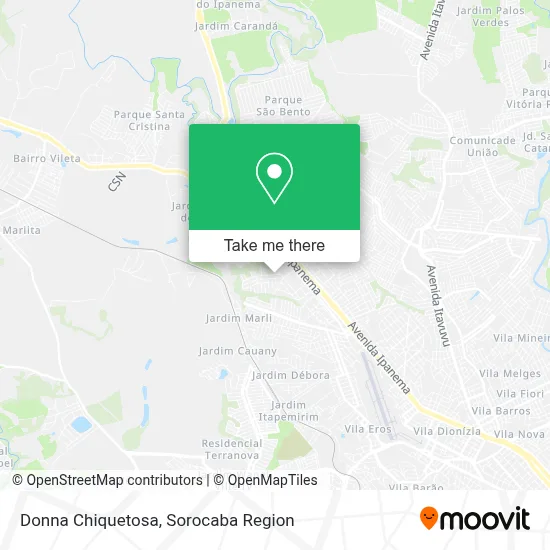 Donna Chiquetosa map