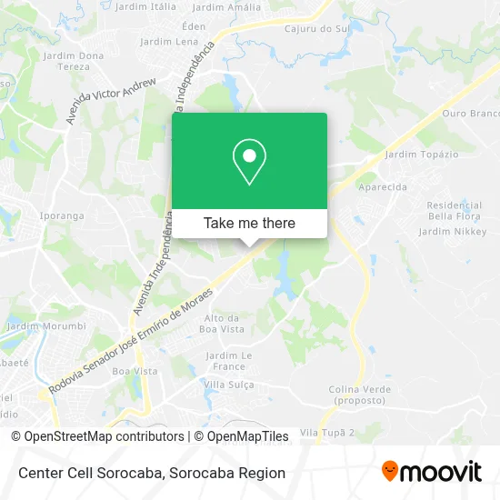 Center Cell Sorocaba map