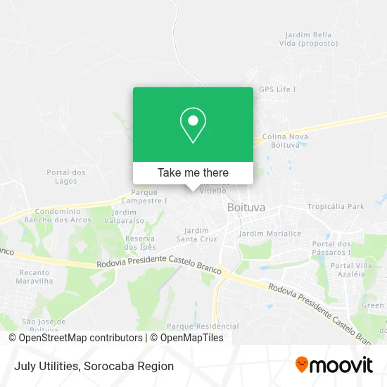 July Utilities map