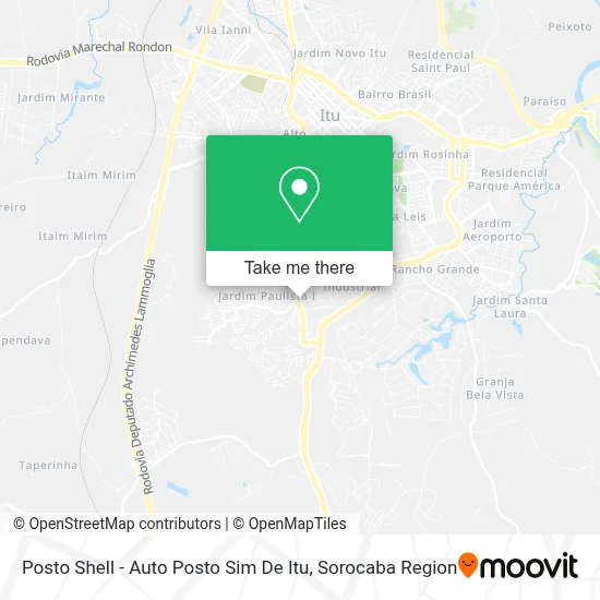Posto Shell - Auto Posto Sim De Itu map