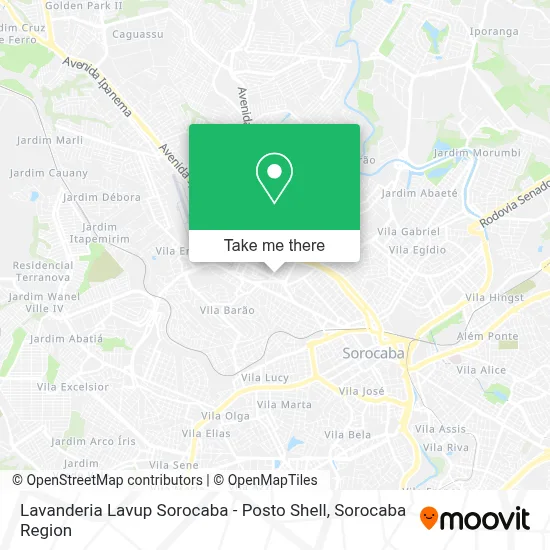 Lavanderia Lavup Sorocaba - Posto Shell map