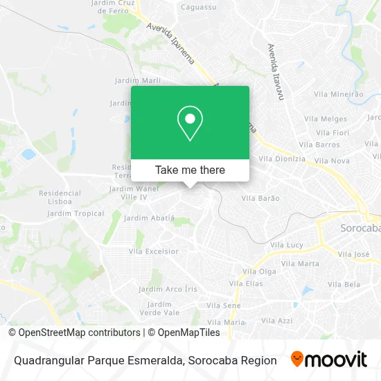 Quadrangular Parque Esmeralda map
