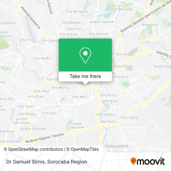Dr Samuel Simis map