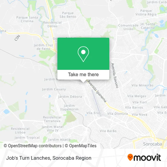 Job's Turn Lanches map