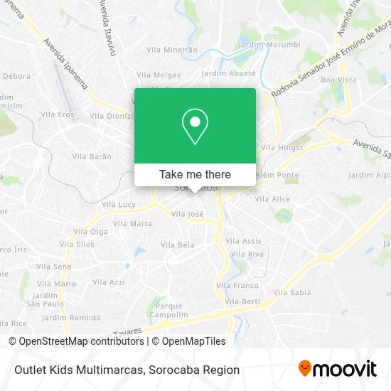 Outlet Kids Multimarcas map