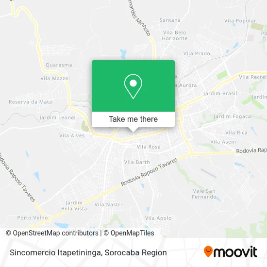 Sincomercio Itapetininga map