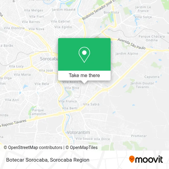 Botecar Sorocaba map