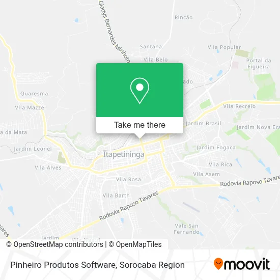 Pinheiro Produtos Software map