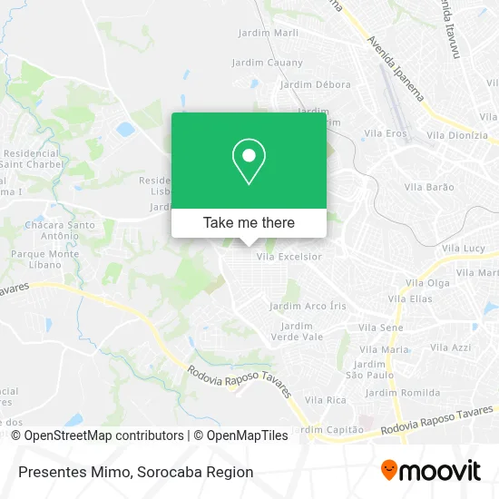 Presentes Mimo map