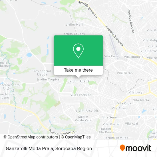 Ganzarolli Moda Praia map