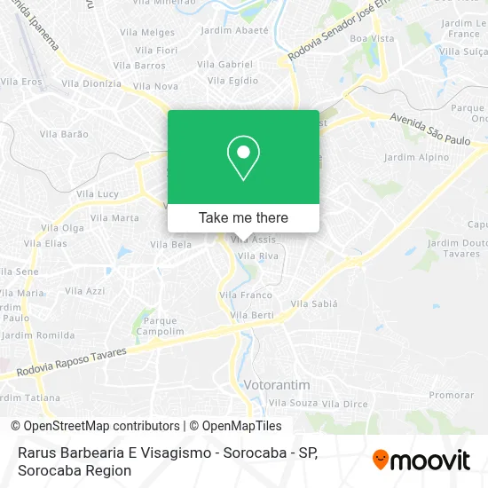 Rarus Barbearia E Visagismo - Sorocaba - SP map