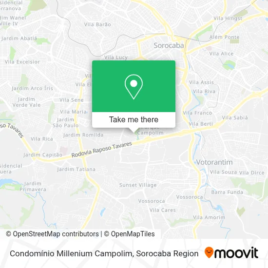 Condomínio Millenium Campolim map
