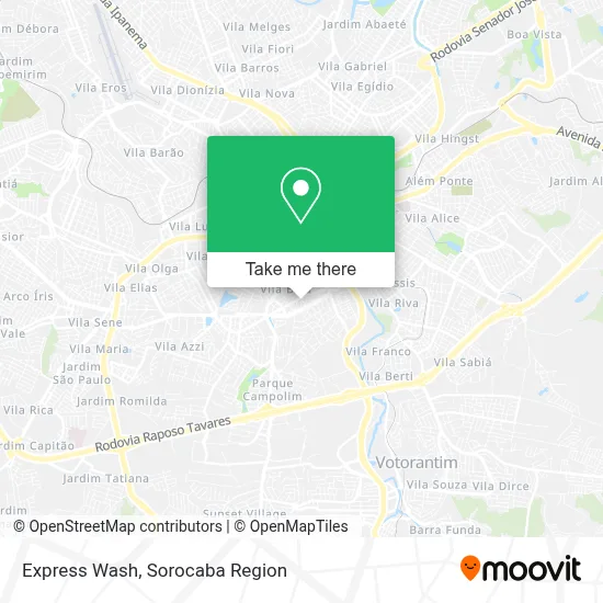 Express Wash map