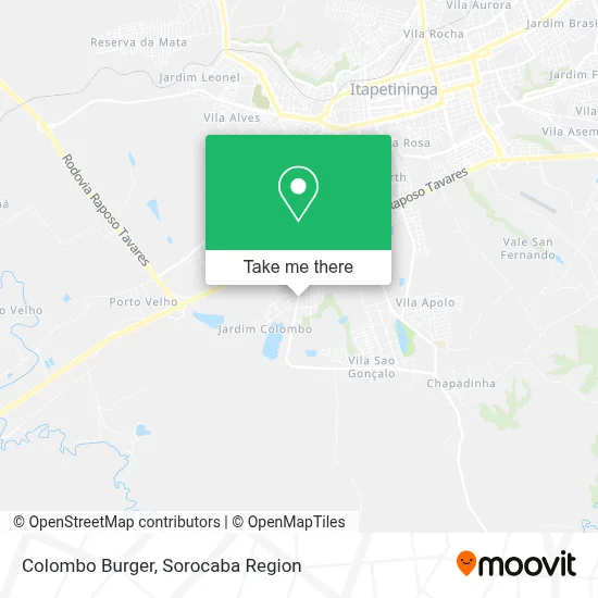 Colombo Burger map