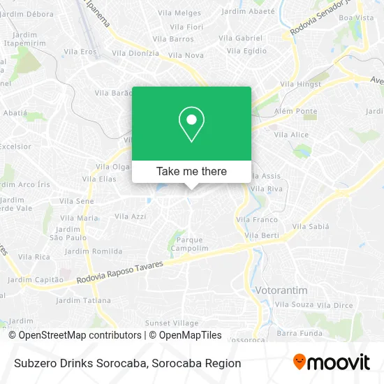 Subzero Drinks Sorocaba map