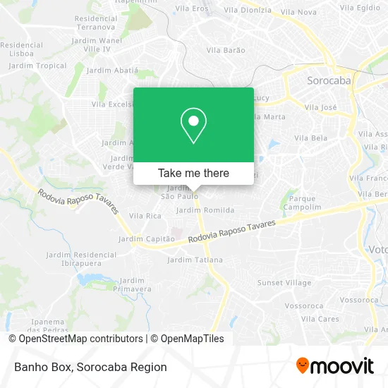 Banho Box map