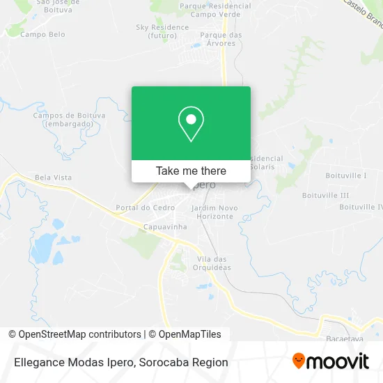 Ellegance Modas Ipero map