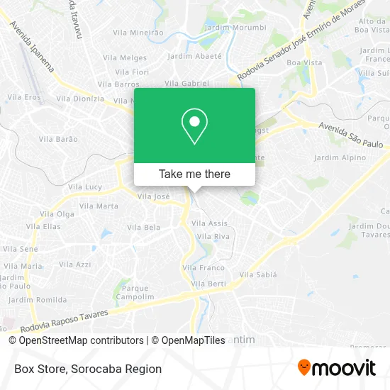 Box Store map