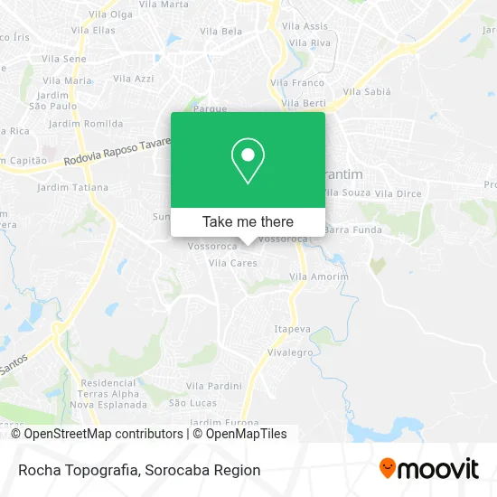 Rocha Topografia map