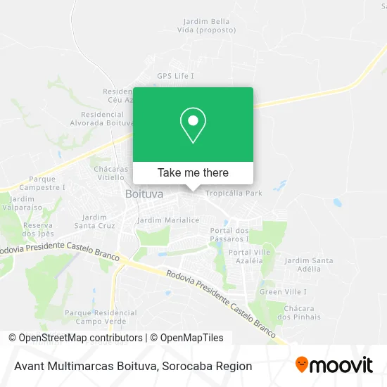 Avant Multimarcas Boituva map