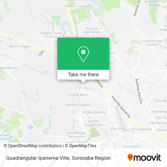 Quadrangular Ipanema Ville map