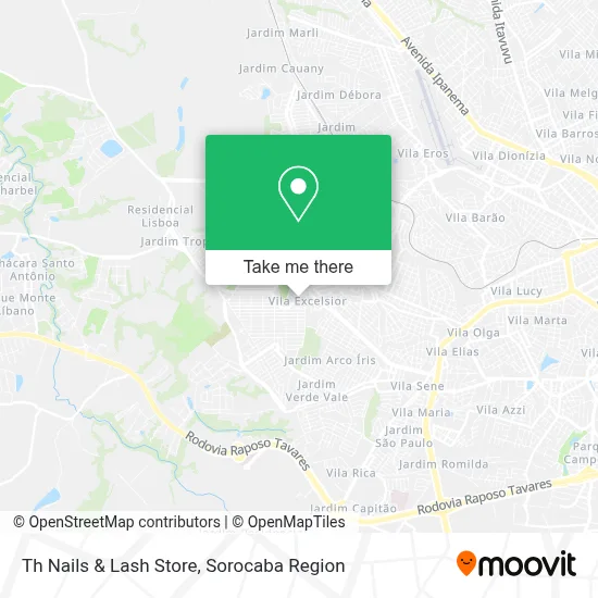 Th Nails & Lash Store map