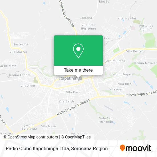 Rádio Clube Itapetininga Ltda map