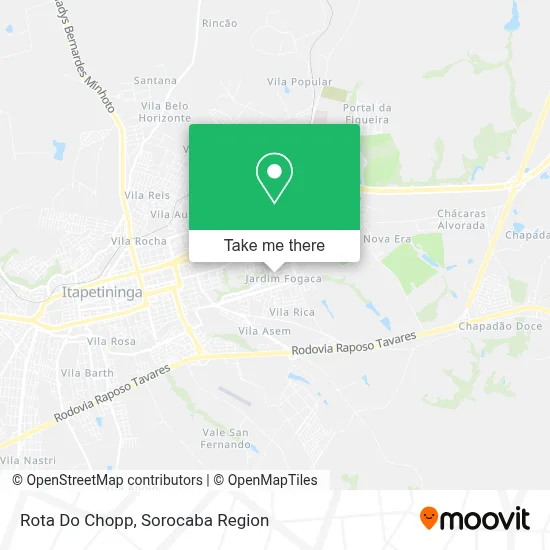 Rota Do Chopp map