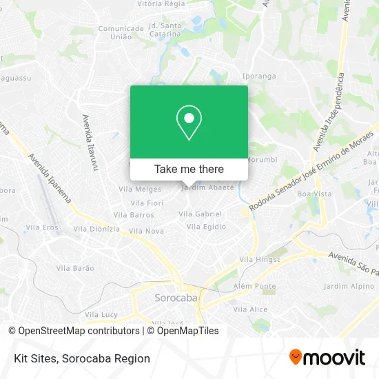 Kit Sites map